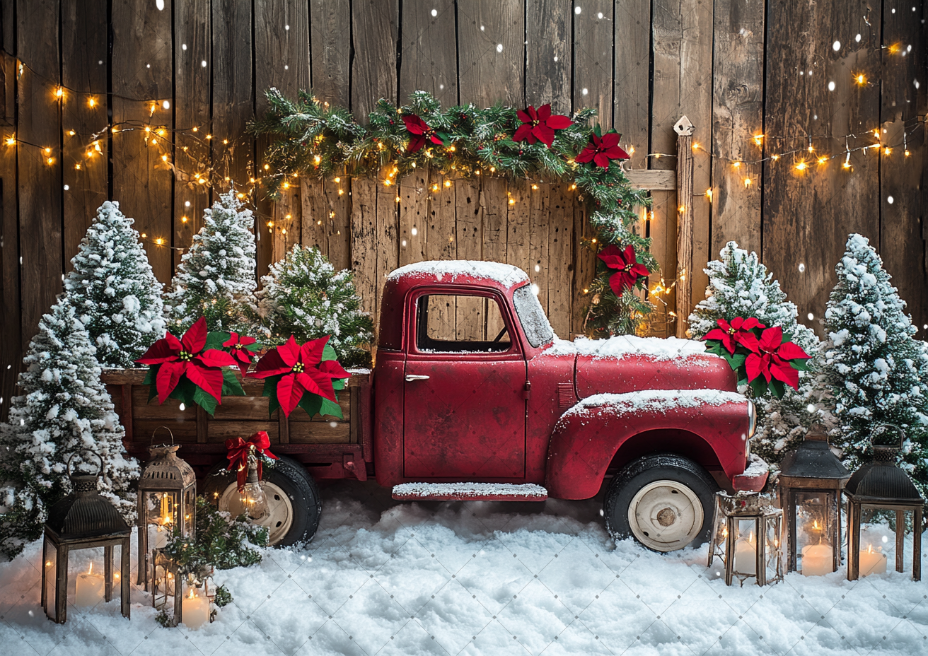 Vintage Red Truck Christmas Ph - đánh giá và giá Vintage Photography Lighting
