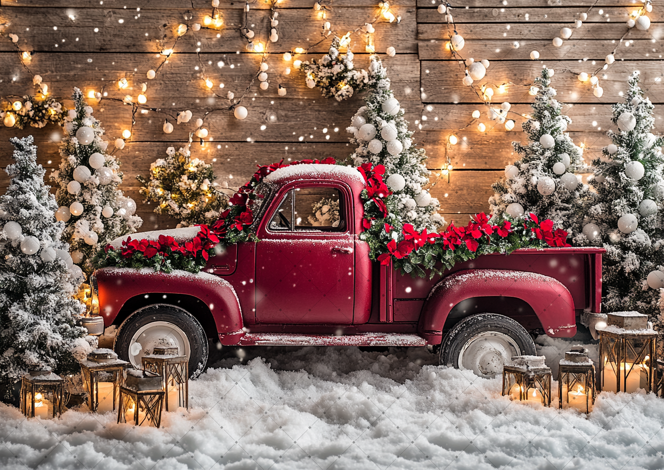 Vintage Red Truck Christmas Ph - đánh giá và giá Vintage Photography Lighting