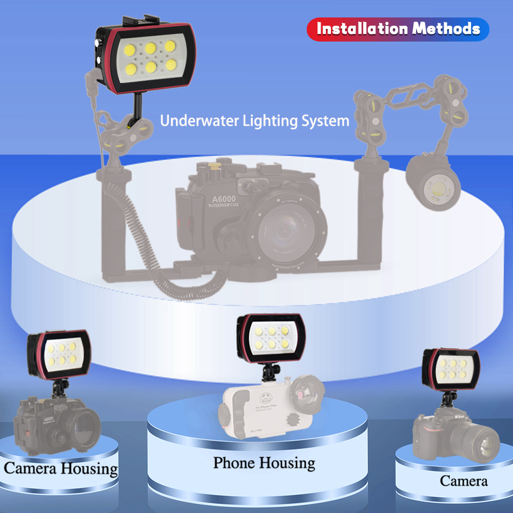 Seafrogs Nhôm LED Lặn 7000-750 - đánh giá và giá Photography Lighting Brand