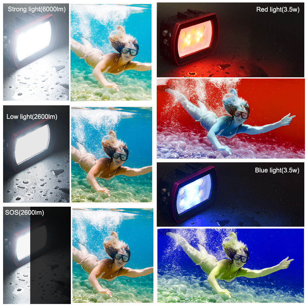 Seafrogs Nhôm LED Lặn 7000-750 - đánh giá và giá Photography Lighting Brand