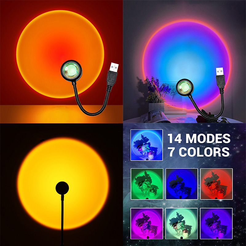 ZK40 LED Sunset Lamp Nightligh - đánh giá và giá Photography Lighting Mood