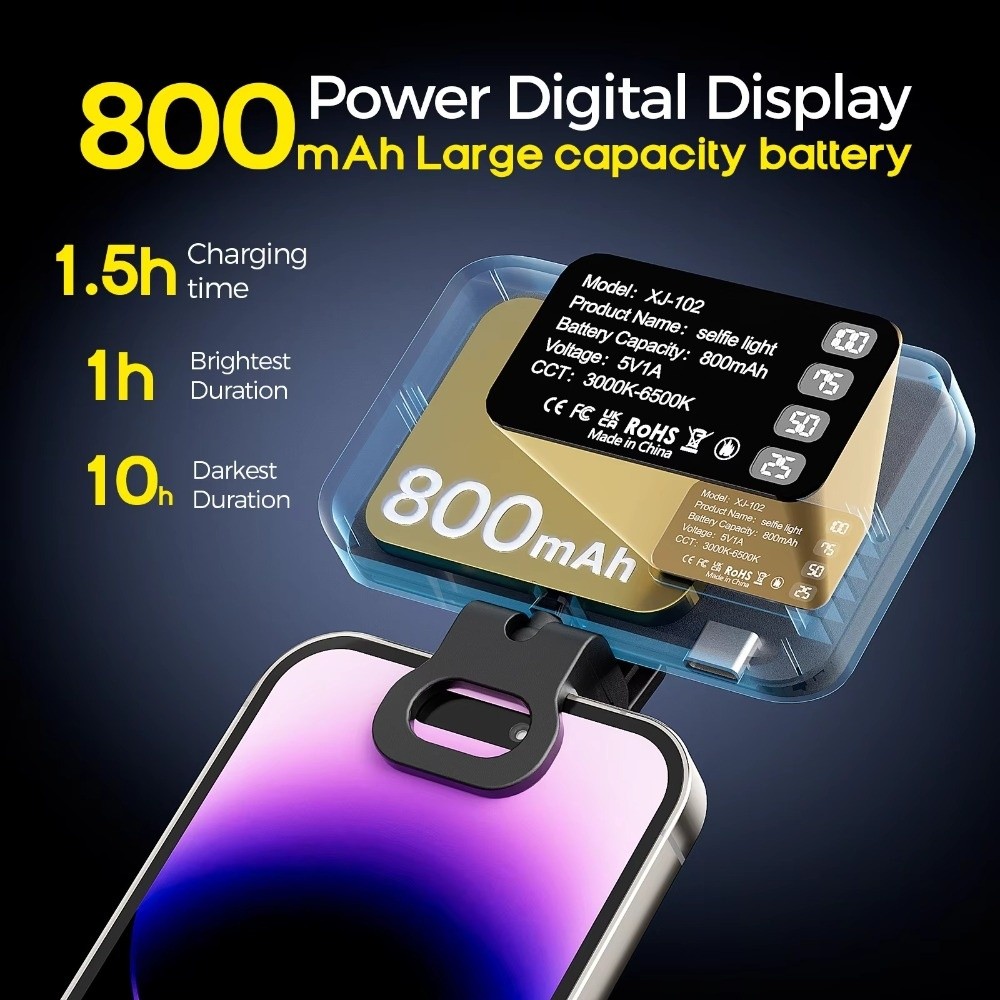 800/1000mAh LED Selfie Light 3 - đánh giá và giá Photography Lighting Flash