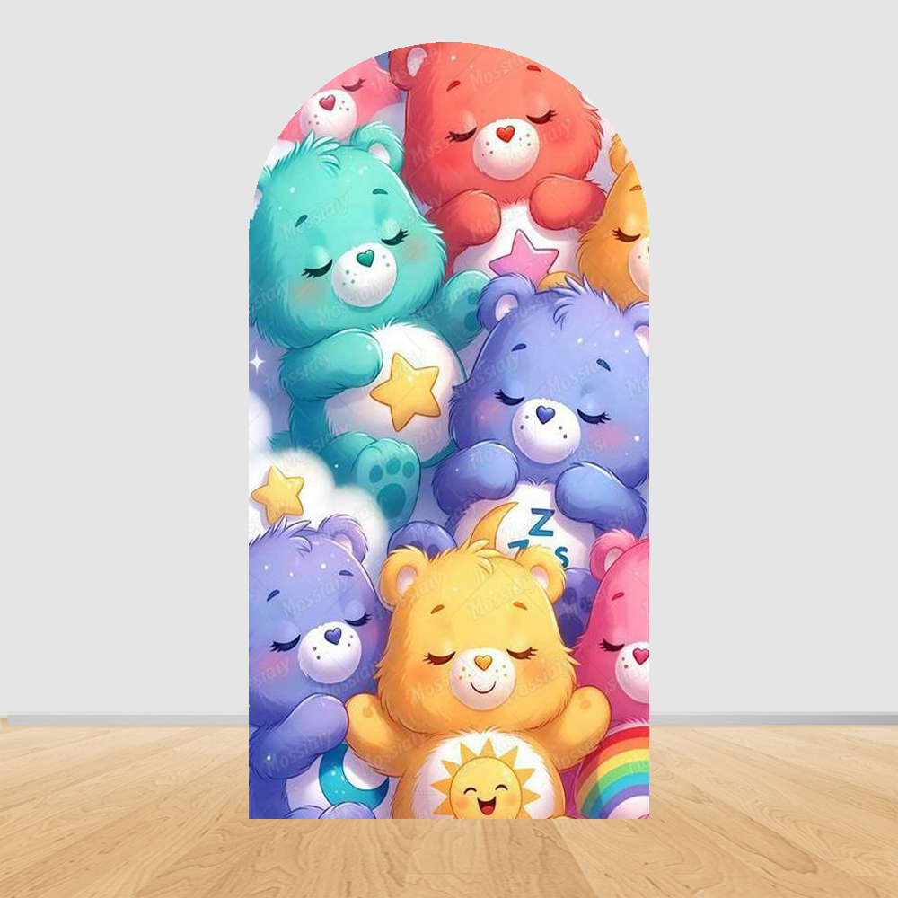 Cute Rainbow Bear Arch Backdro - đánh giá và giá Photography Lighting Backdrop