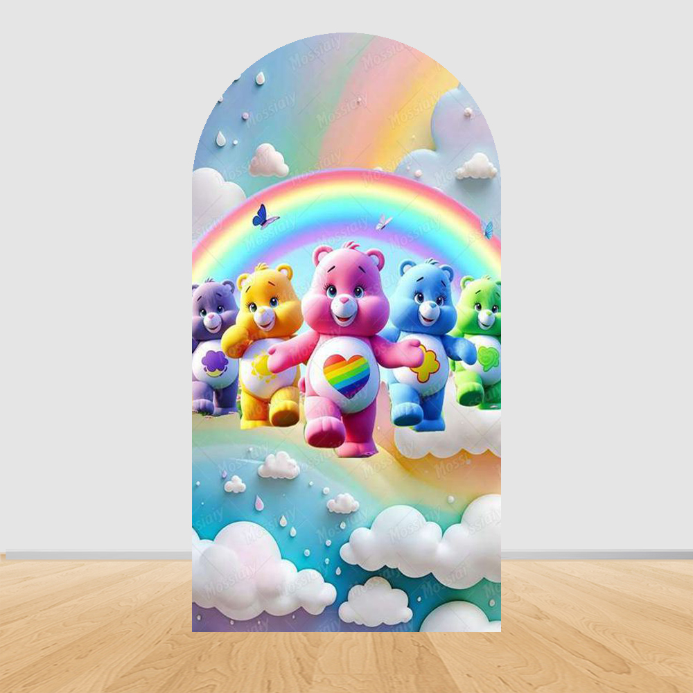 Cute Rainbow Bear Arch Backdro - đánh giá và giá Photography Lighting Backdrop