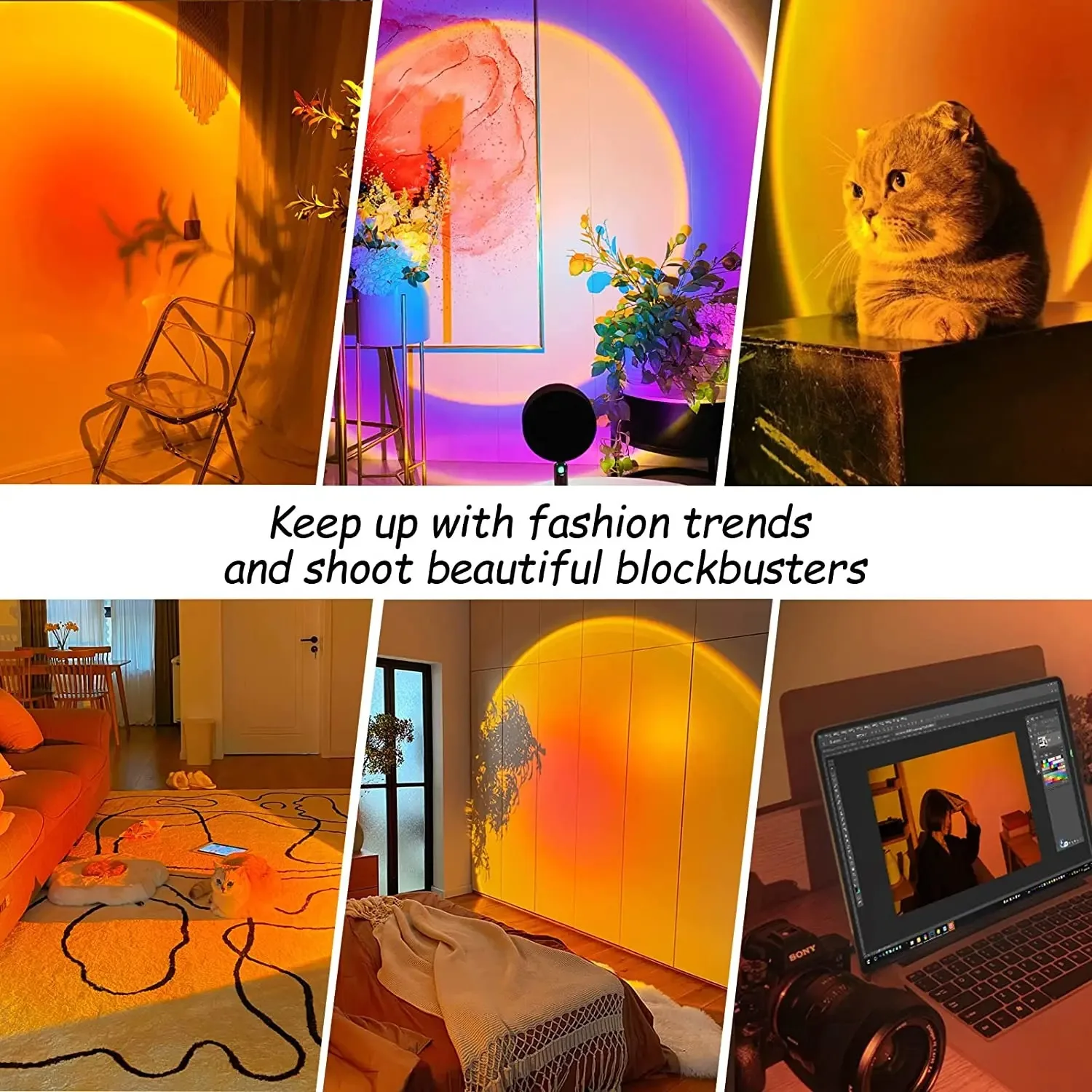 16 Color Sunset Lamp,RGB Mood  - đánh giá và giá Photography Lighting Mood