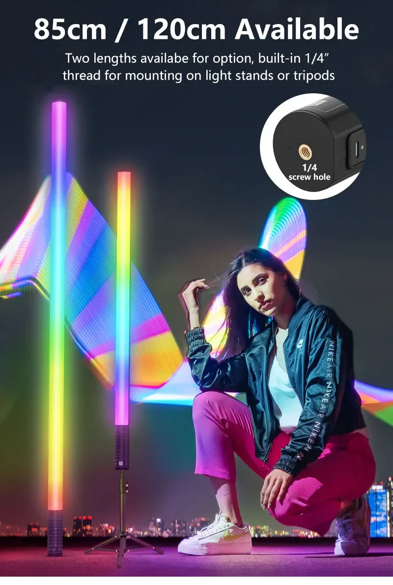 LUXCEO 120cm RGB LED Mood Ligh - đánh giá và giá Photography Lighting Mood