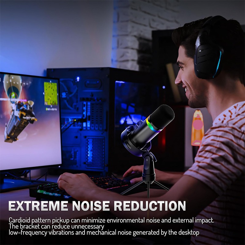 USB Gaming Microphone with Boo - đánh giá và giá Boom Arm Stand
